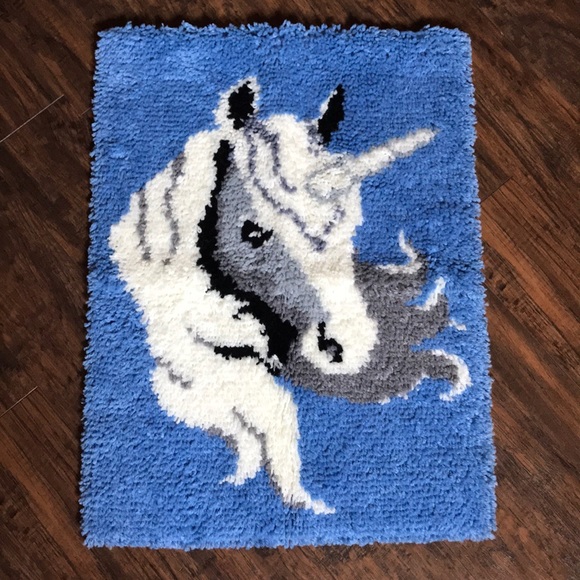 Vintage Other - Vintage 80s unicorn wall hanging princess fairy